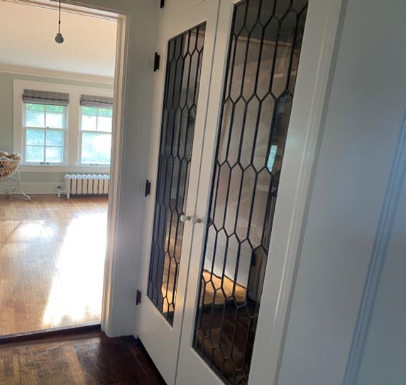 Leaded glass closet
